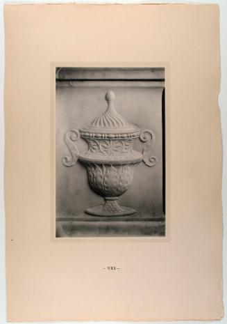 Base: Vase, plate 8 from The Tomb of Antonio Rossellino for the Cardinal of Portugal