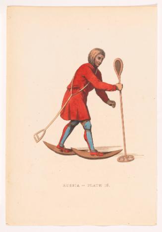 An Ostiak, in His Winter Hunting Dress, Plate 16 from Picturesque Representations of the Dress and Manners of the Russians