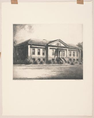 The Old Mint, Charlotte, plate 27 from album 6 of Orr Etchings of North Carolina
