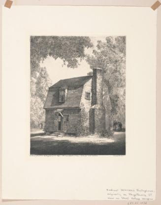President Andrew Johnson’s Birthplace, Raleigh, plate 23 from album 5 of Orr Etchings of North Carolina