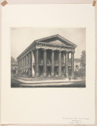 The Old Court House, Salisbury, plate 24 from album 5 of Orr Etchings of North Carolina