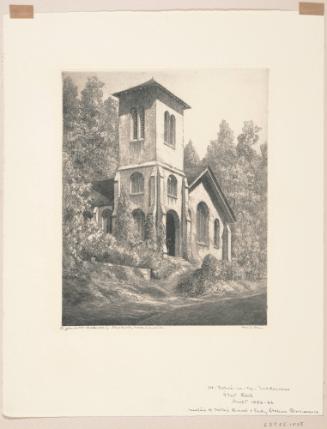 St. John’s-in-the-Wilderness, Flatrock, plate 25 from album 5 of Orr Etchings of North Carolina