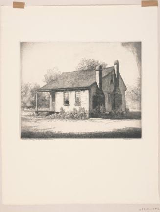 The Halifax House, Halifax, plate 29 from album 6 of Orr Etchings of North Carolina