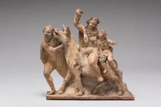 Silenus and Dionysos with a Mule and a Satyr