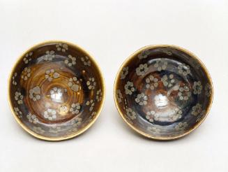 One of a Pair of Tea Bowls with Design of Plum Blossoms