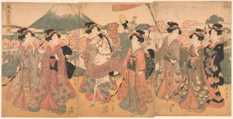 Samuri with a Retinue of Seven Ladies