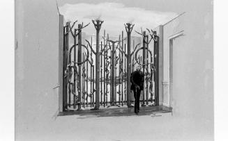 Rendering of An Ornamental Screen Designed by Albert Paley for the Tomb of William Hayes Ackland
