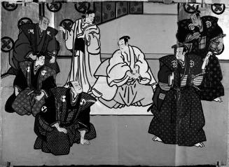 Theater Poster for "Chushingura": Seppuku Scene
