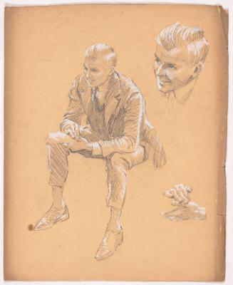 Seated Man with Arms Resting on Knees