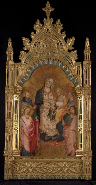 Virgin and Child Enthroned, with Saint John the Baptist and Three Other Saints