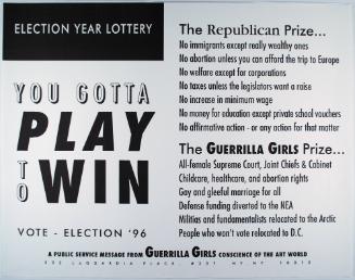 Election year lottery. You gotta play to win, from Portfolio Compleat