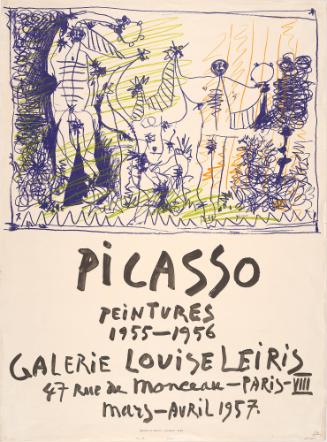 Poster: Picasso, Peinture 1955 - 1956, Galerie Louise Leiris