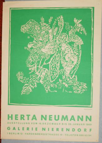 Exhibition Poster for Herta Neumann at Galerie Nierendorf