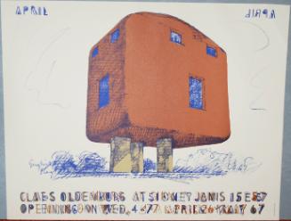 Exhibition Poster for Claes Oldenburg at Sidney Janis
