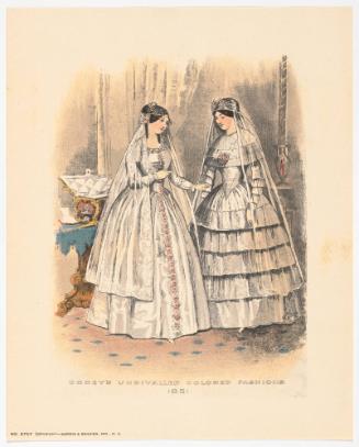 From Godey's Ladies' Book: Godey's Unrivalled Colored Fashions, 1851