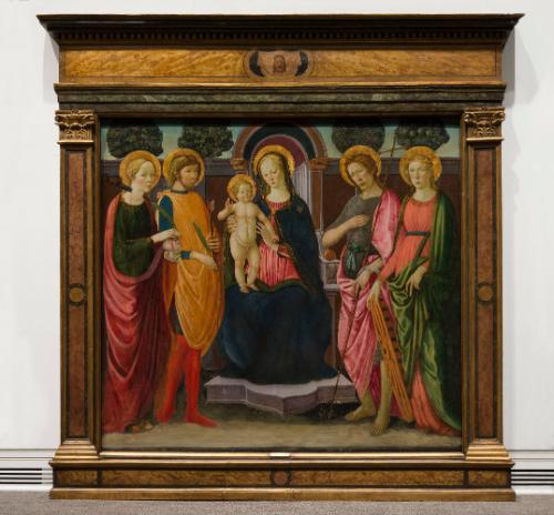 The Virgin and Child Enthroned with Saints Lucy, Sebastian, John the Baptist, and Catherine of Alexandria