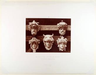 Five Masks, plate 35 from Le Nouvel Opéra de Paris: Sculpture Ornamentale