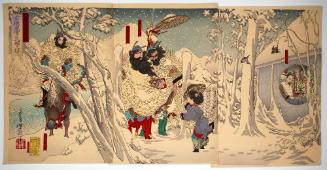 Sangokushi – Gentoku visits Komei, in Illustrations for the Romance of the Three Kingdoms