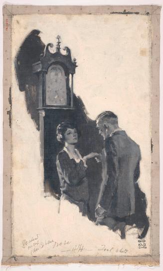 Man Takes Woman's Hand; Illustration