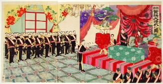 Picture of An Aristocratic Grand Ceremony
額画貴族大礼式之図 (gakue kizoku taireishiki no zu).