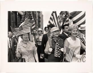 Peace Demonstration, Washington, D.C., 1970 (Women and Men Waving Flags)