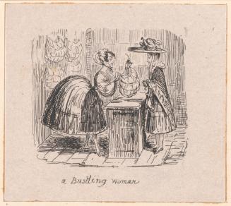 A Bustling Woman, vignette fragment from Plate 6 of Scraps and Sketches, Part II