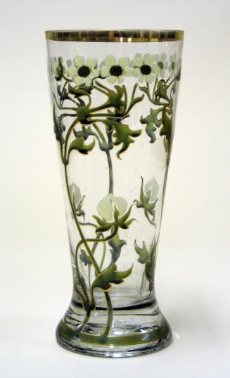 Pilsner Glass with Anemones