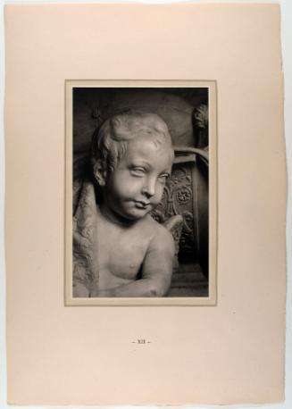 Putto at the Head of the Bier: Head, Facing Right, plate 12 from The Tomb of Antonio Rossellino for the Cardinal of Portugal