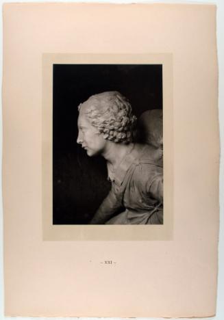 Angel Bearing a Palm: Head, in Profile to the Left, plate 21 from The Tomb of Antonio Rossellino for the Cardinal of Portugal