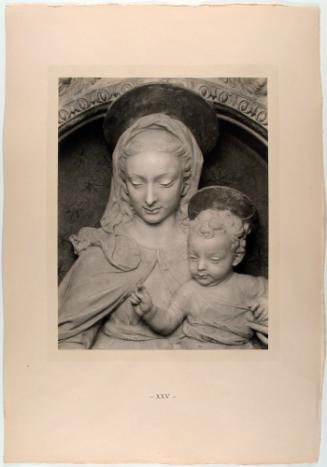 Tondo Relief of the Madonna and Child: Head of the Madonna, plate 25 from The Tomb of Antonio Rossellino for the Cardinal of Portugal