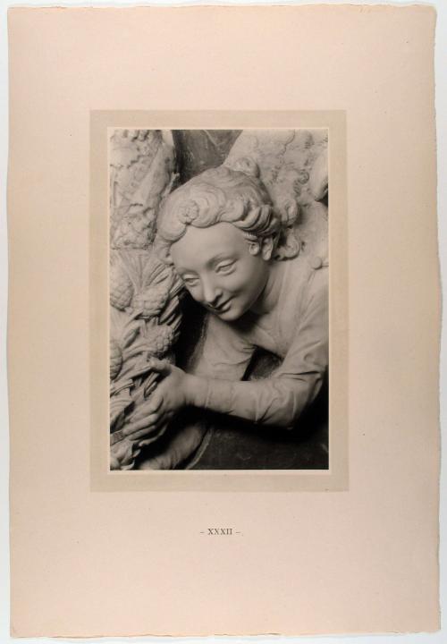 Flying Angel Above the Foot of the Bier: Head, plate 32 from The Tomb of Antonio Rossellino for the Cardinal of Portugal