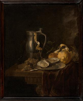 Still Life with a Pewter Jug, Oysters, and a Lemon