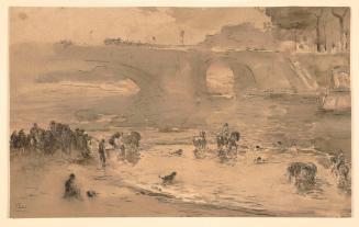 The Watering Place of the Pont Marie, Paris (?)