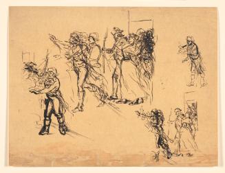 Sheet of Studies for "The Arrest of Charlotte Corday"