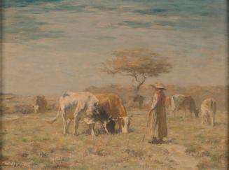 Landscape with Girl and Cows