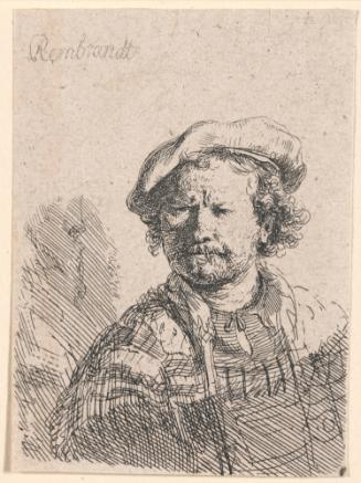 Rembrandt in Flat Cap and Embroidered Dress