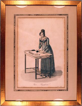 Woman Who Irons Cloth (Repasseuse), no. 22 from Costumes d'ouvrières parisiennes. (also known as Ouvrières de Paris)
