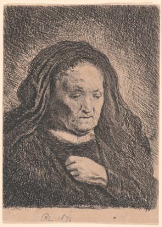 Rembrandt's Mother with Hands on Chest