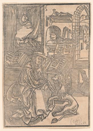 St Jerome and the Lion, from Liber Epistolarum Sancti Hieronymi