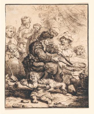 Copy of Rembrandt's Etching, "The Pancake Woman"