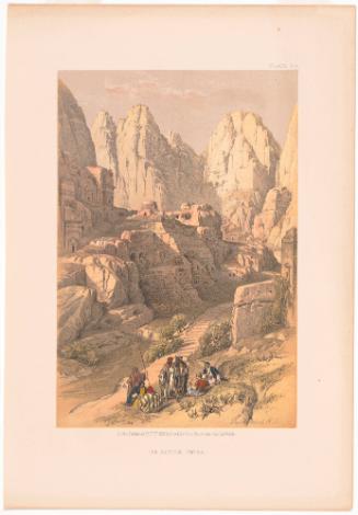 The Ravine, Petra, plate 104 from The Holy Land, Syria, Idumea, Arabia, Egypt, and Nubia