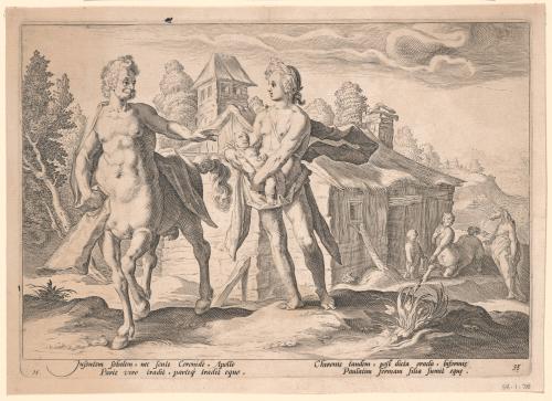 Apollo Entrusting Aesculapius to Chiron, No. 15 from Metamorphoses