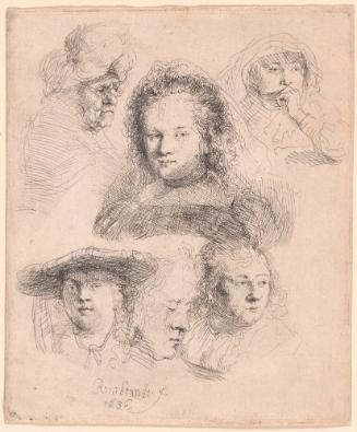 Sheet of Studies with Saskia and the Head of an Old Man