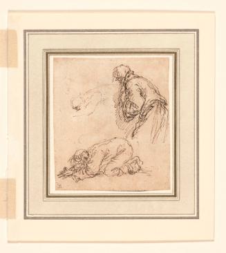 Two Worshiping Figures, Preliminary Studies for Jonah Preaching to the Ninevites