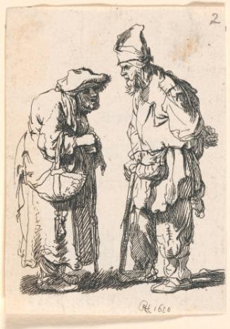 Beggar Man and Woman Conversing