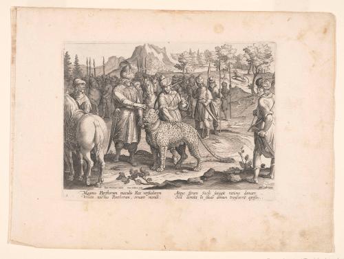 Panther Captured and Tamed by King Arbaces, from the series The Hunting of Beasts, Birds and Fishes