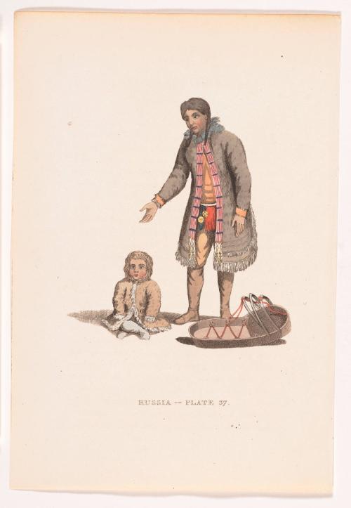 A Female Samoyed in Her Summer Dress, Plate 37 from Picturesque Representations of the Dress and Manners of the Russians