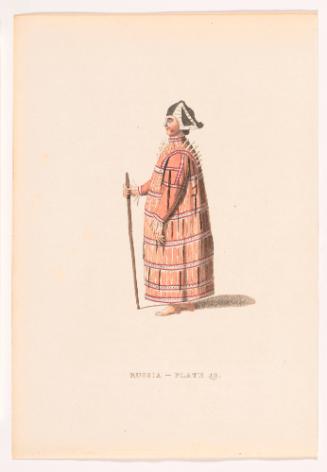 An Aleutian, Plate 49 from Picturesque Representations from the Dress and Manners of the Russians