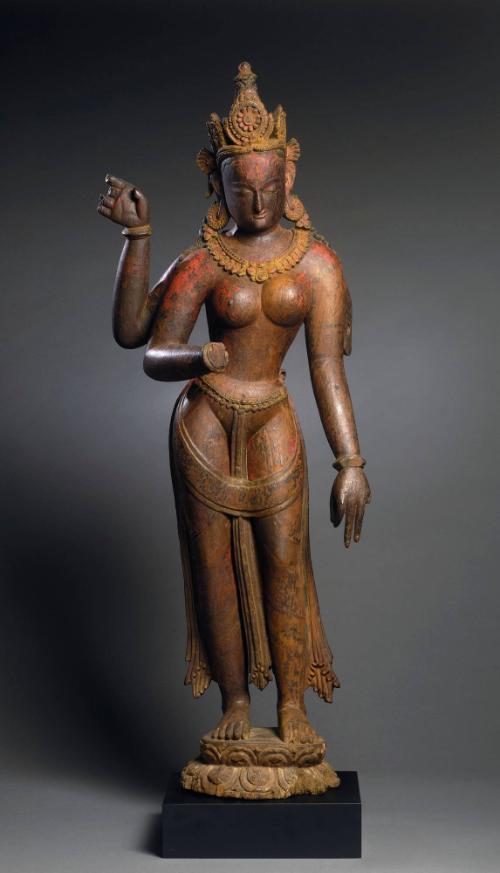 Bhrikuti, the Female Companion of the White Avalokiteshvara, Lord of Compassion