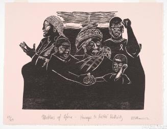 Mothers of Africa - Homage to Käthe Kollwitz, from Kollwitz Tribute Portfolio